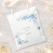 Blue Winter Wonderland Snowflake First Birthday Geschenktütchen (Ausgeschnitten)