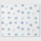 Blue Winter Wonderland Snowflake First Birthday Wr Geschenkpapier (Flach)