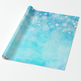 Blue Winter Wonderland Snowflake Geschenkpapier