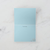 Blue Winter Wonderland Sweet 16 Danke Karte (Innenseite)