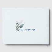 Blue Winter Wonderland Wedding Guest Book Gästebuch (Rückseite)