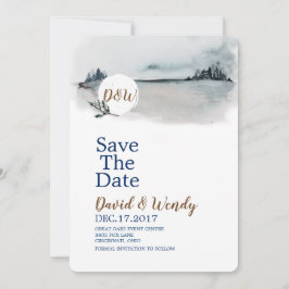 Blue Winter Wonderland Wedding speichern Sie die D Save The Date