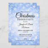 Blue Winter Wonderland Weihnachts-Party Einladung (Vorne/Hinten)