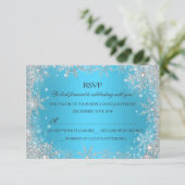 Blue Winter Wonderland Weihnachtsfeiertag UAWG RSVP Karte (Stehend Vorderseite)