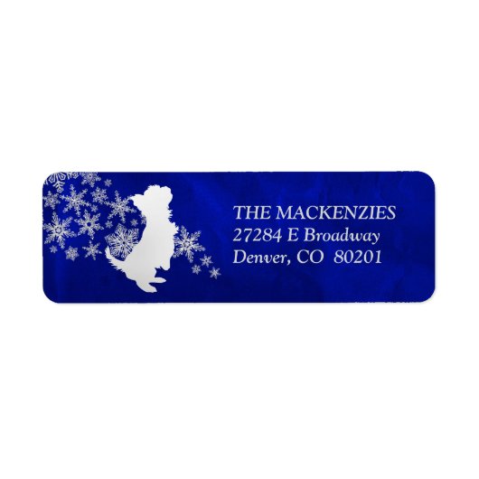 Blue Winter Yorkshire Terrier Rücksendeadresse (Vorne)