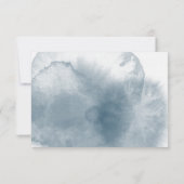 Blue Winterberries Wedding Response Card RSVP Karte (Rückseite)