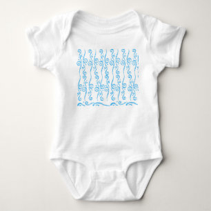Blue Wirbel Baby Jersey Bodysuit Strampler