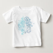 Blue Wirbel Baby T-shirt (Vorderseite)