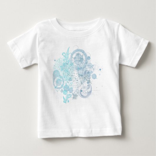 Blue Wirbel Baby T-shirt (Vorderseite)