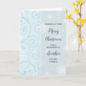 Blue Wirbel Brother & Family Frohe Weihnachten Karte (Gelbe Blume)