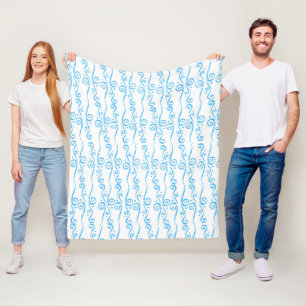 Blue Wirbel Fleece Blanket