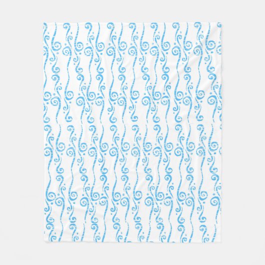 Blue Wirbel Fleece Blanket (Vorderseite)