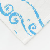 Blue Wirbel Fleece Blanket (Ecke)