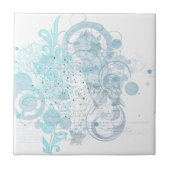 Blue Wirbel Fliese (Vorderseite)