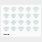 Blue Wirbel Gastgeschenk Hochzeit Stickers (Blatt)