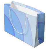 Blue Wirbel Gift Bag Große Geschenktüte (Rückseite Schrägansicht)