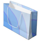 Blue Wirbel Gift Bag Große Geschenktüte (Vorderseite Schrägansicht)