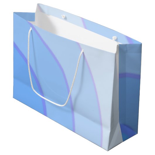 Blue Wirbel Gift Bag Große Geschenktüte (Vorderseite Schrägansicht)