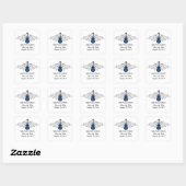 Blue Wirbel Gitarre Save the Date Stickers (Blatt)