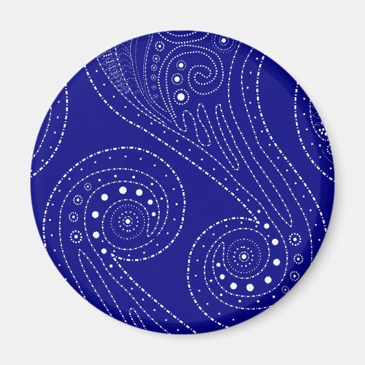 Blue Wirbel Magnet (Vorne)