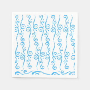 Blue Wirbel Napkins Serviette