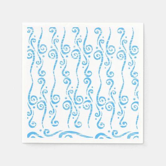 Blue Wirbel Napkins Serviette (Vorderseite)