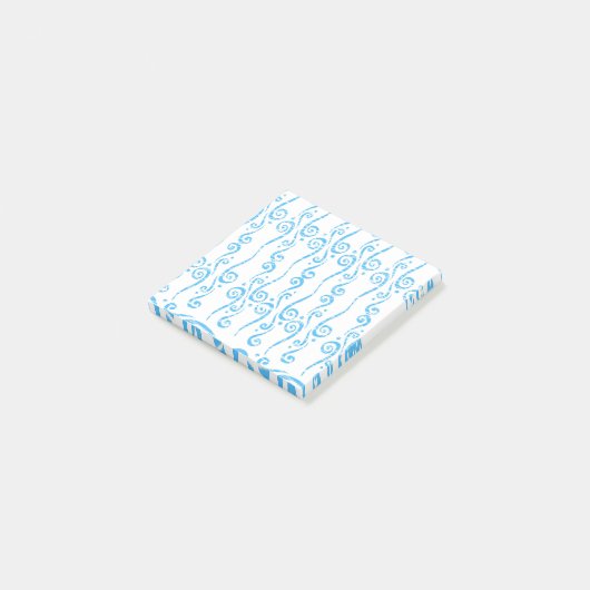 Blue Wirbel Notepad Post-it Klebezettel (angewinkelt)