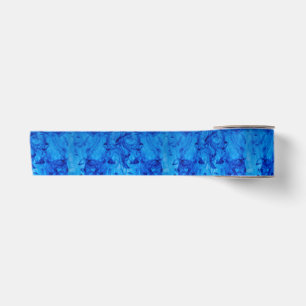 Blue Wirbel Satinband