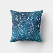Blue Wirbel Throw Kissen (Rückseite)