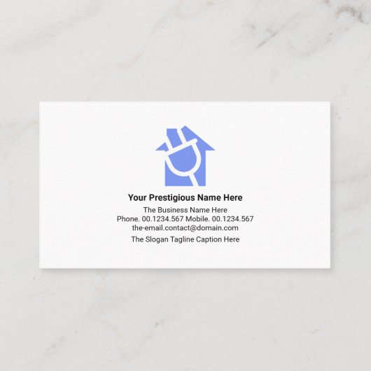 Blue Wire Circuit Frame Electrical Contractor Visitenkarte (Rückseite)