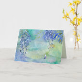 Blue Wisteria Art Jedem Anlass Grußkarte Karte (Gelbe Blume)