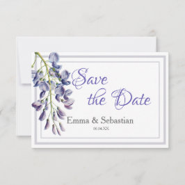 Blue Wisteria Save the Date Card