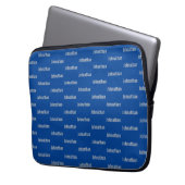 Blue with Gray Name Pattern Laptopschutzhülle (Vorderseite Links)