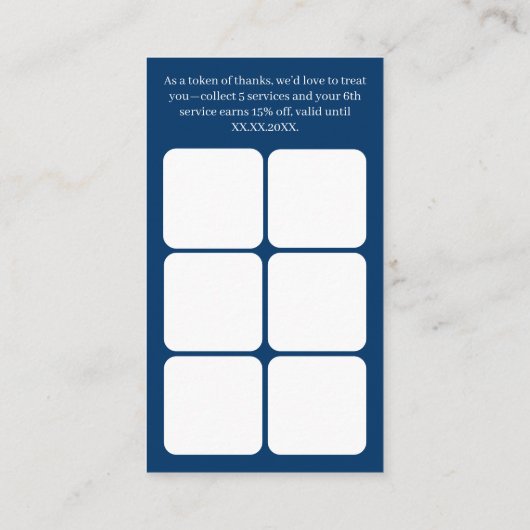 Blue with Logo & QR - Gym Thank You Treuekarte (Rückseite)