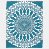 Blue Woad Tristyns Mandala Fleecedecke (Vorderseite)
