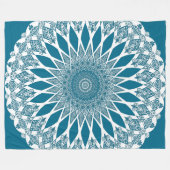 Blue Woad Tristyns Mandala Fleecedecke (Vorderseite (Horizontal))