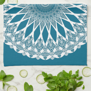 Blue Woad Tristyns Mandala Geschirrtuch