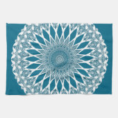 Blue Woad Tristyns Mandala Geschirrtuch (Horizontal)