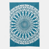 Blue Woad Tristyns Mandala Geschirrtuch (Vertikal)