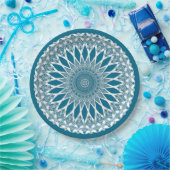 Blue Woad Tristyns Mandala Pappteller (Party)