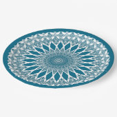 Blue Woad Tristyns Mandala Pappteller (Schrägansicht)