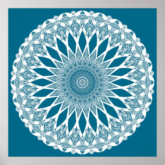 Blue Woad Tristyns Mandala Poster (Vorne)