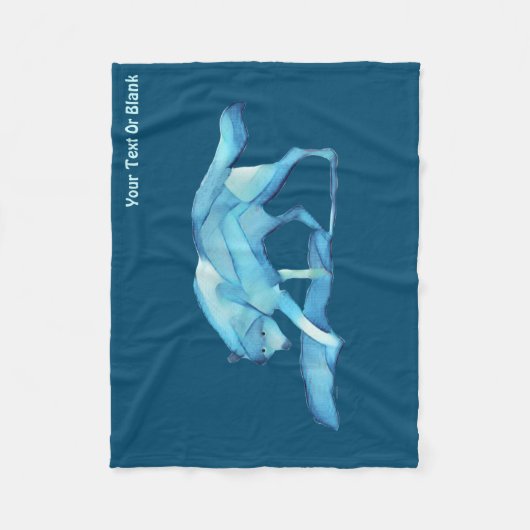 Blue Wolf Fleecedecke (Vorderseite)
