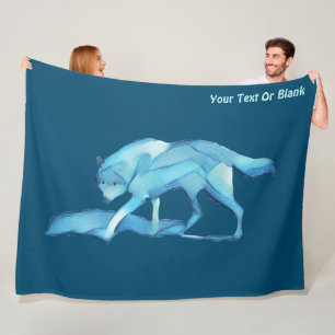 Blue Wolf Fleecedecke
