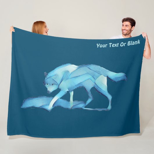 Blue Wolf Fleecedecke (Beispiel)