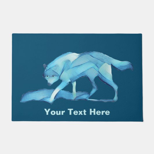 Blue Wolf Fußmatte (Vorderseite)