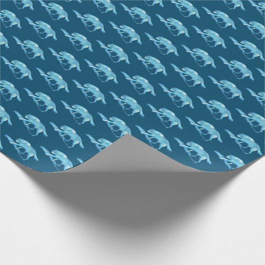 Blue Wolf Geschenkpapier (Ecke)