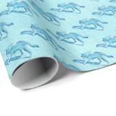 Blue Wolf Geschenkpapier (Rolleneckpunkt)