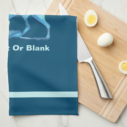 Blue Wolf Geschirrtuch (Viertel Falte)