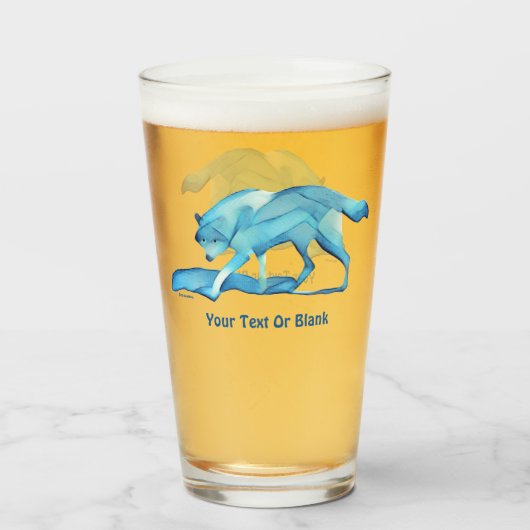 Blue Wolf Glas (Vorne (Gefüllt))